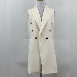 Joie Vest Sleeveless Open Front Button